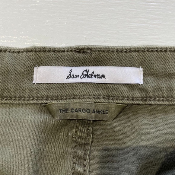 New Sam Edelman Cargo Ankle Pants Utility Crop Pant Moss Green Size 32 - Picture 13 of 16